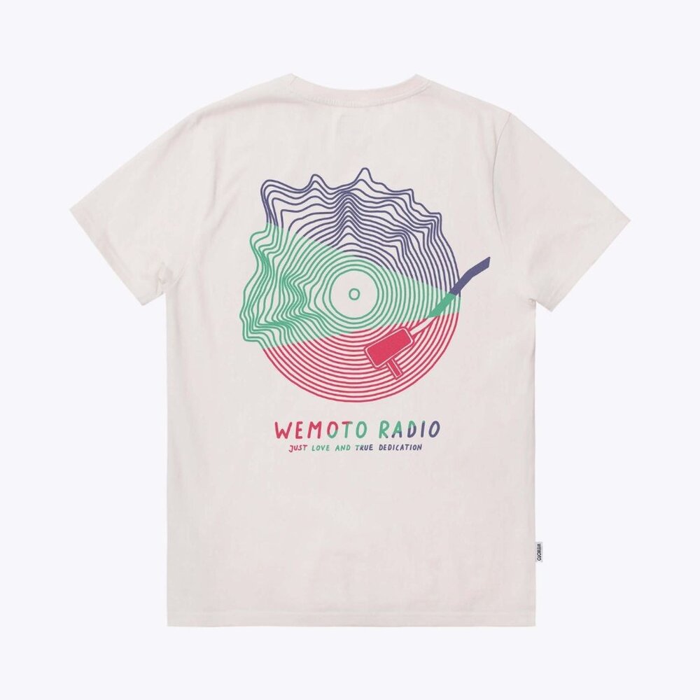 BNWT Wemoto - Radio Record Unisex Organic Cotton T-Shirt / Natural